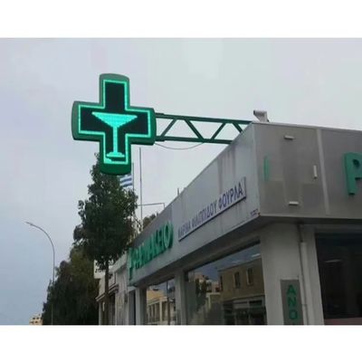 IP65 Outdoor P10 Led Apotheek Cross Display Led Billboard Sign Full Color