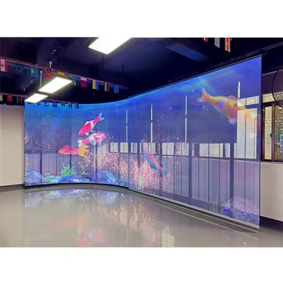 P3.9-7.8 Doorzichtig LED-scherm voor binnenruimte volkleurig met hoge helderheid